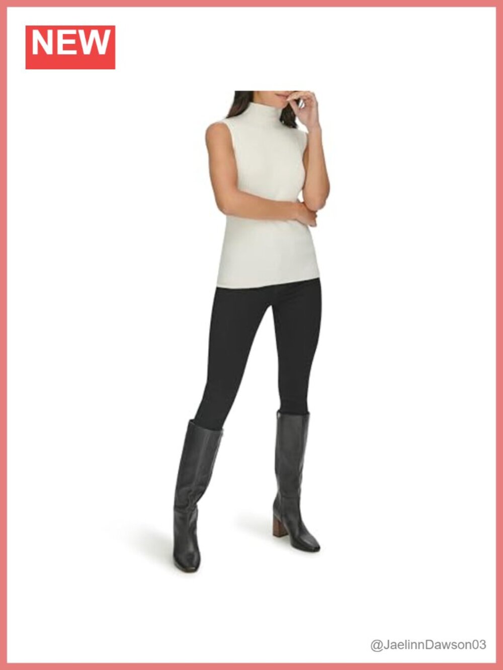 Calvin Klein Women's Mock Neck Sleeveless Sweater
